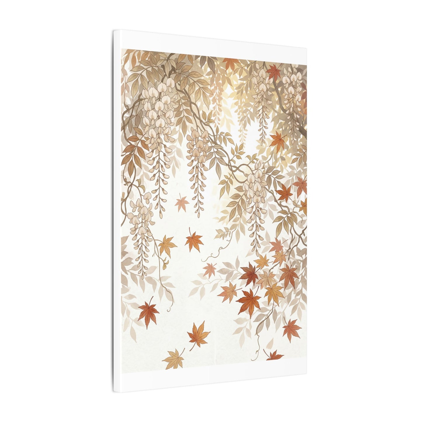Shibui Wisteria Canvas Art - Japandi Japanese Pattern