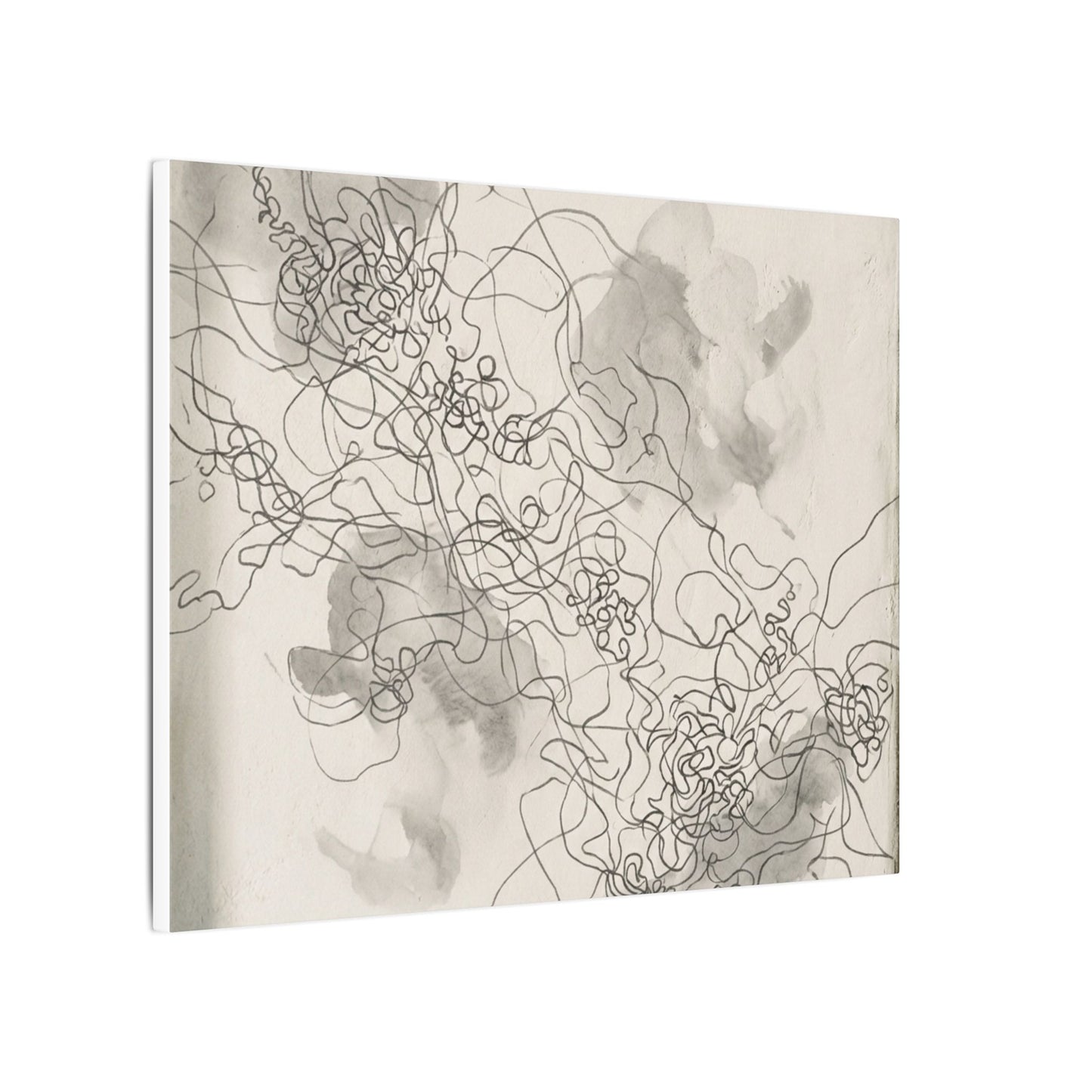 Shadow Play Spring Canvas Art | Dark Japandi Sophisticated Design