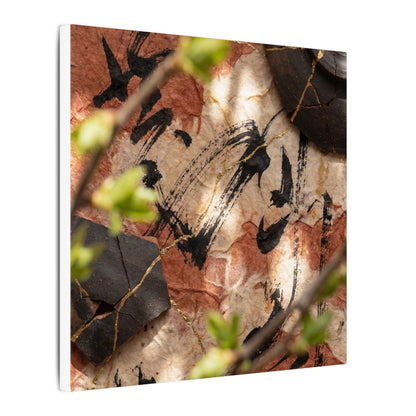 Datsuzoku Ink Brushstroke Canvas Art - Kintsugi Gold Repair