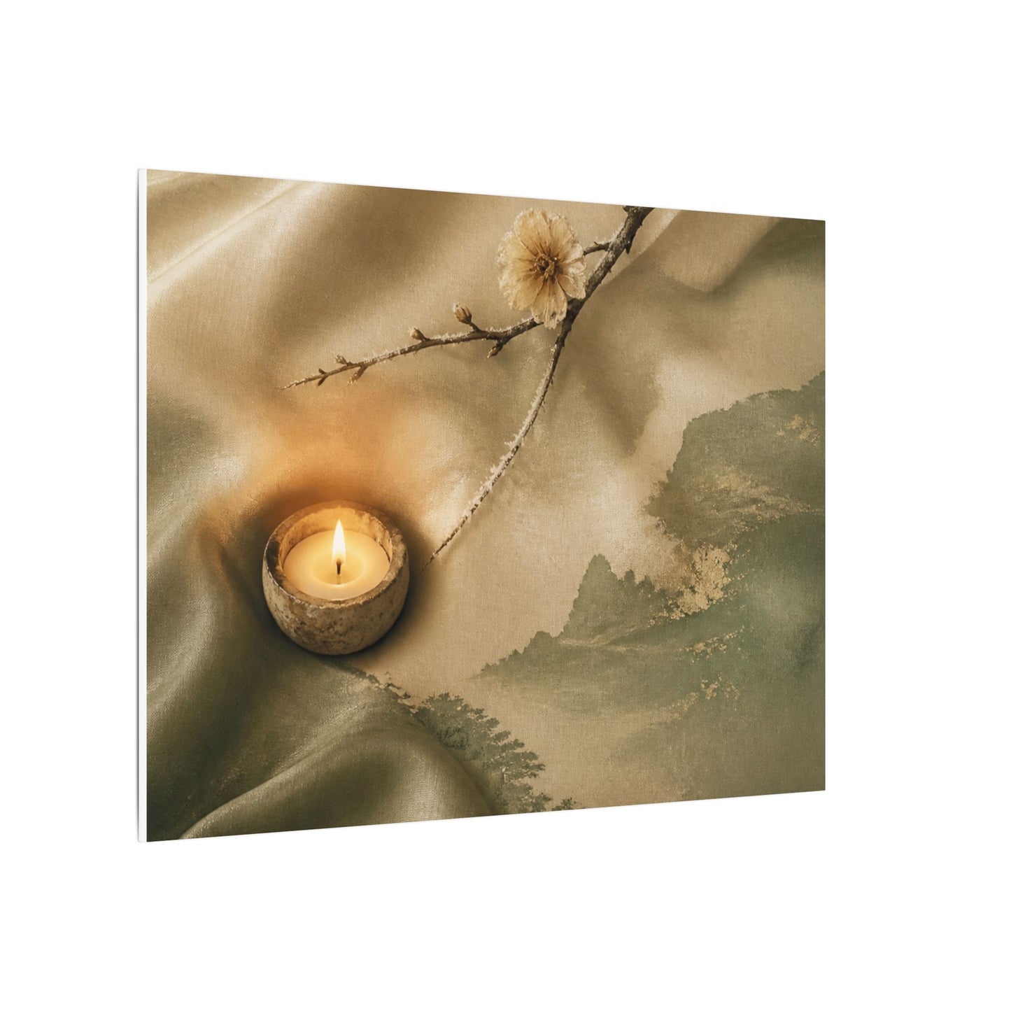 Silk Drape Japanese Pattern Canvas Art | Warm Japandi Art