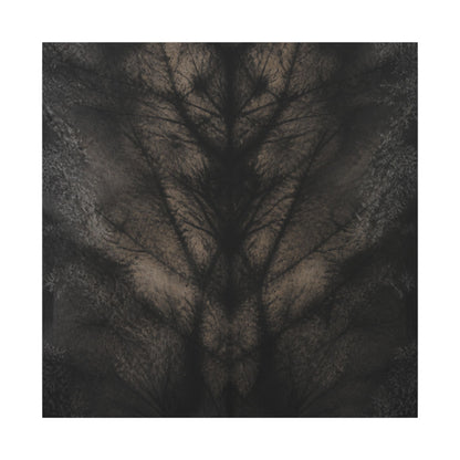 Seijaku Shadow Play Canvas Art - Dark Japandi Charcoal Ink