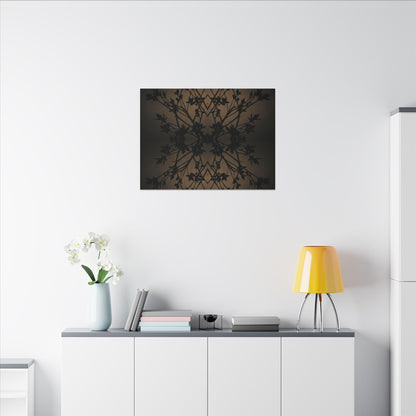 Golden Hour Shadow Play Canvas Art - Dark Japandi Seijaku