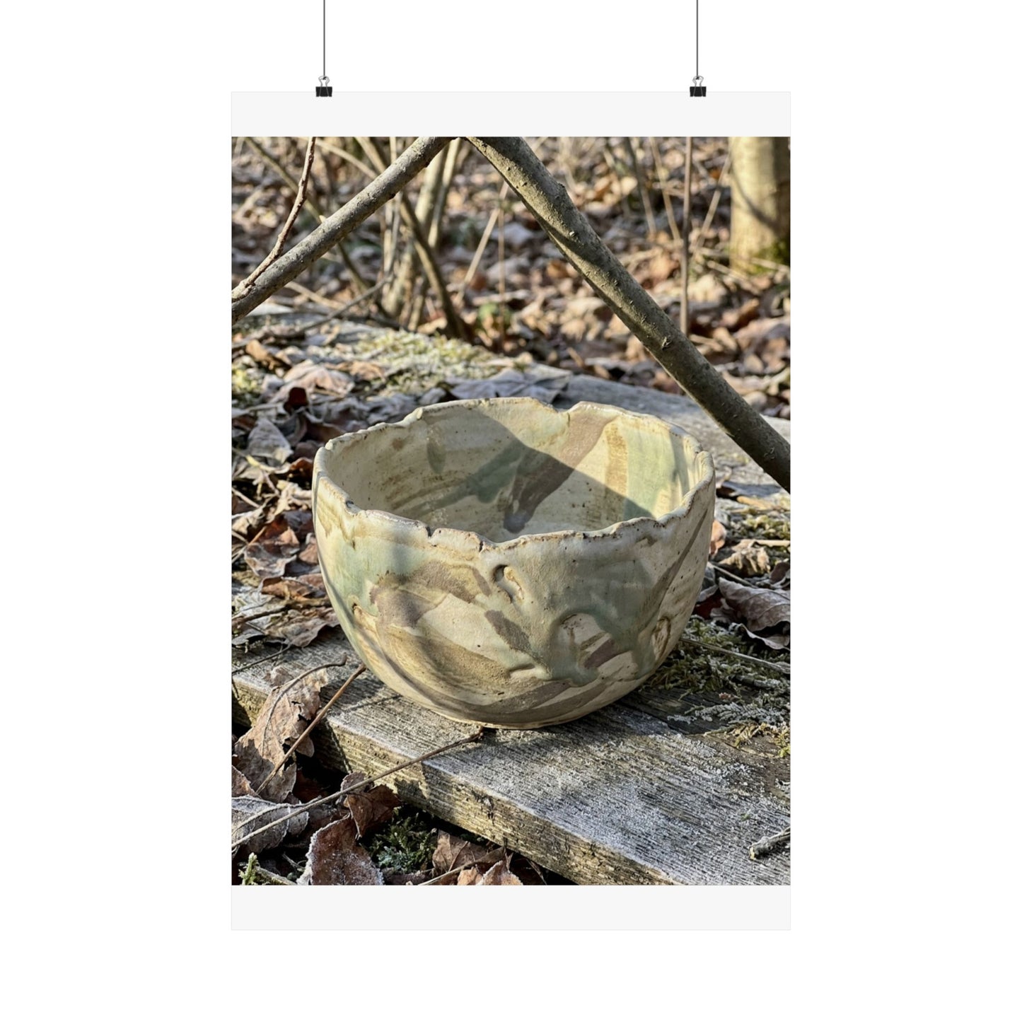 Kanso Ceramic Bowl Wall Art Print - Japandi Japanese Pattern