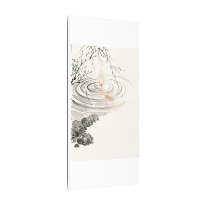 Water Ripple Sumi E Canvas Art | Tranquil Zen Art