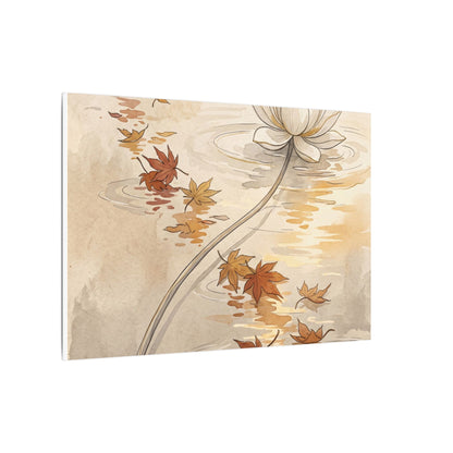 Lotus Flower Canvas Art | Autumn Japandi Minimal Line Art