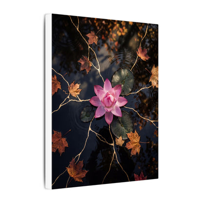 Ma Lotus Flower Canvas Art - Kintsugi Gold Vein