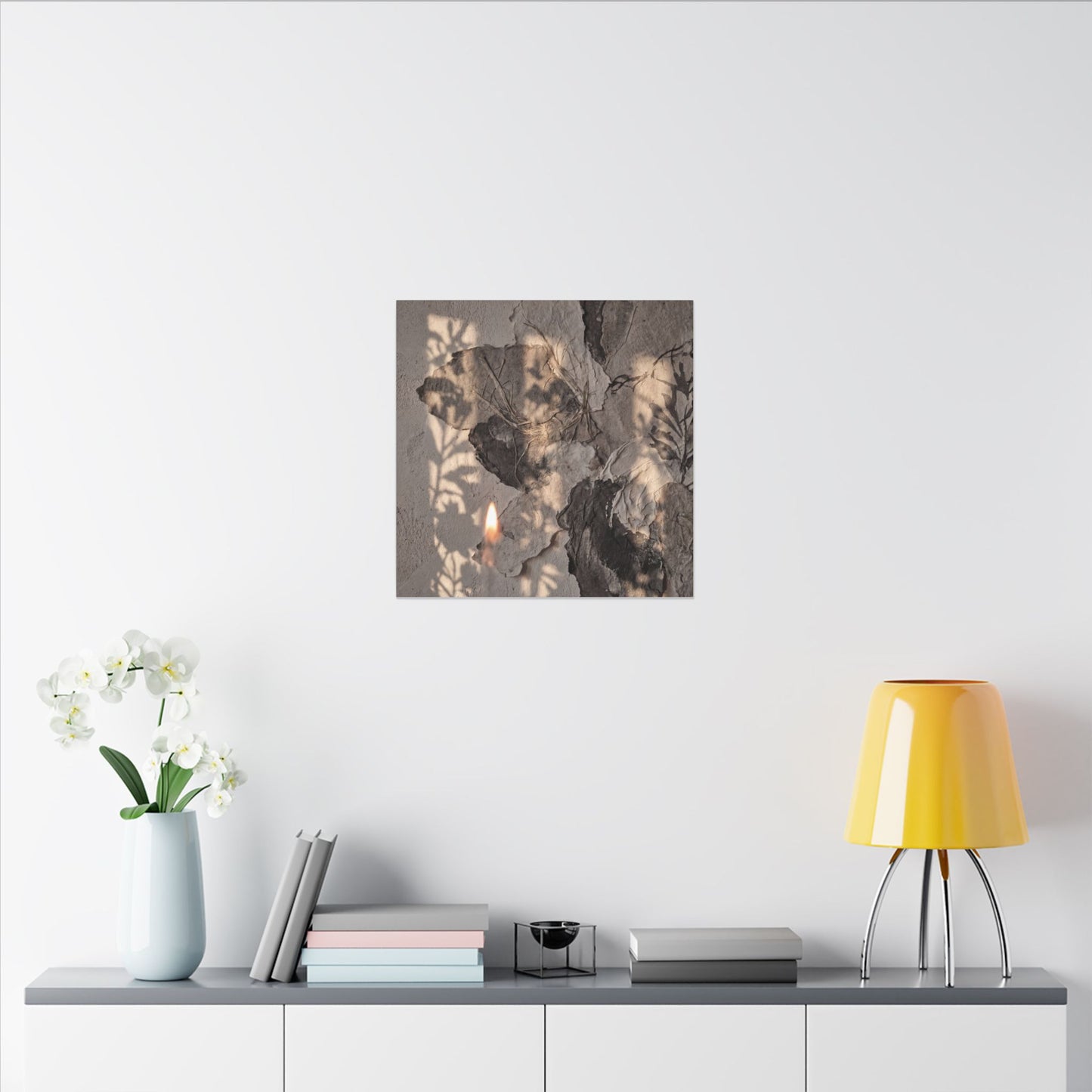 Shadow Play Summer Canvas Art | Japandi Elegant Design