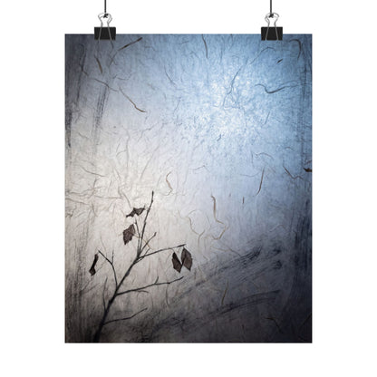 Japandi Shoji Screen in Moonlight | Texture Wall Art Print Art Print