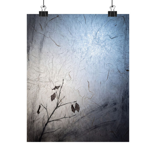 Japandi Shoji Screen in Moonlight | Texture Wall Art Print Art Print