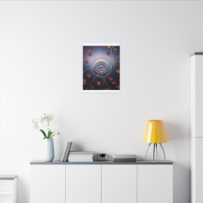 Kintsugi Water Ripple in Dawn | Gold Vein Canvas Art