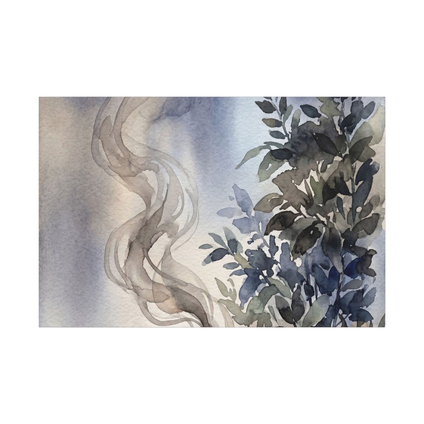 Incense Smoke Summer Canvas Art | Japandi Cozy Design
