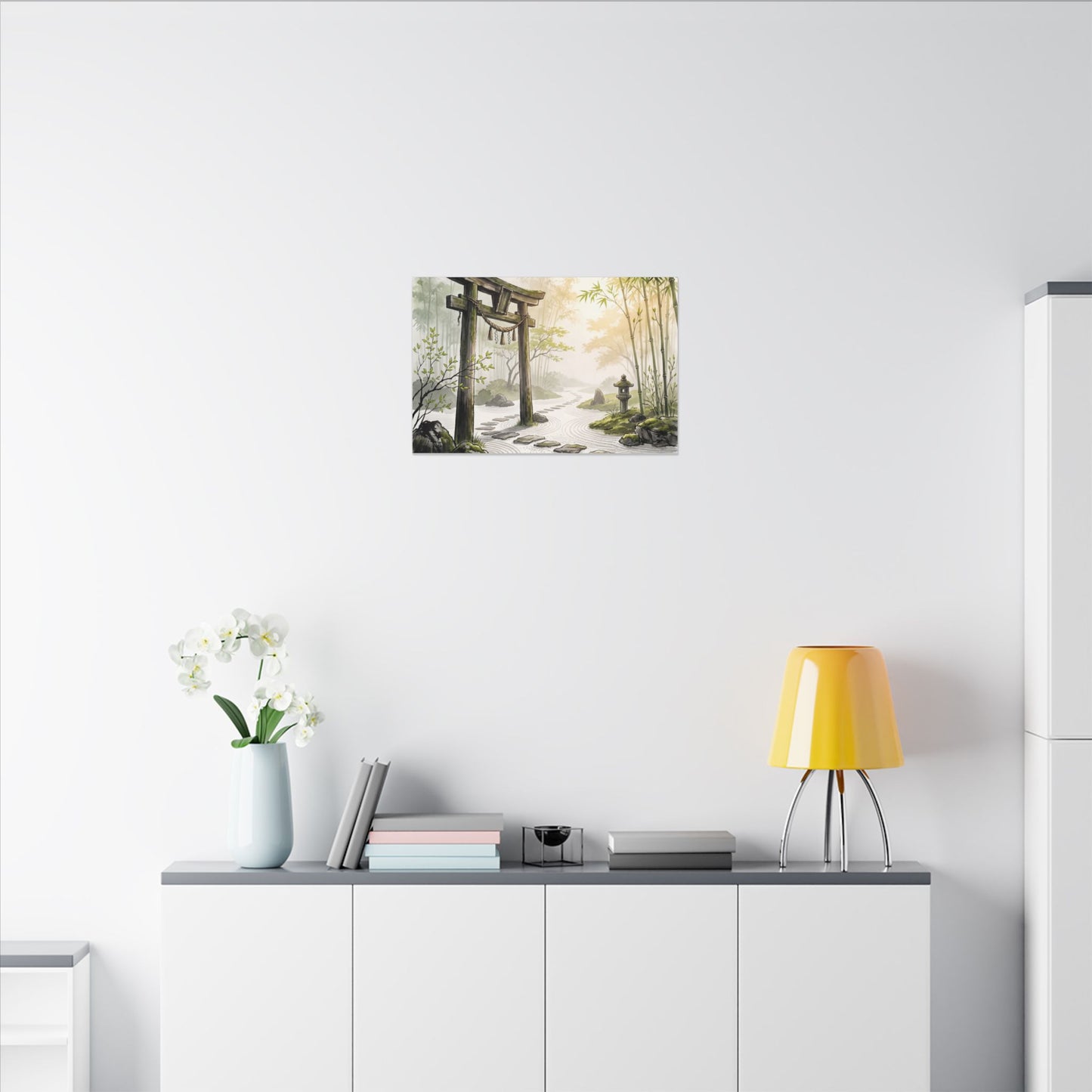 Peaceful Torii Gate Canvas Art - Karesansui Zen