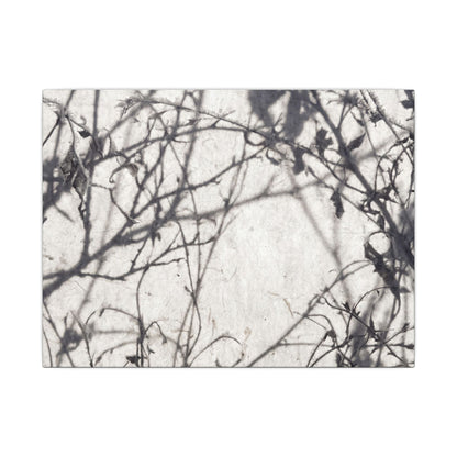 Winter Shadow Play Japanese Pattern Canvas Art | Elegant Decor