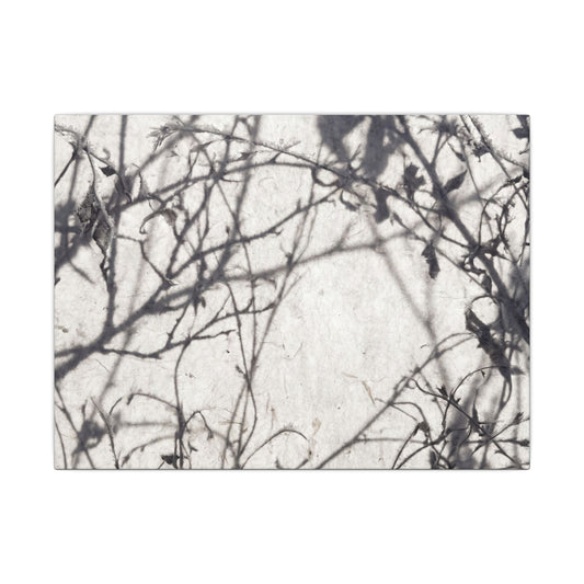 Winter Shadow Play Japanese Pattern Canvas Art | Elegant Decor