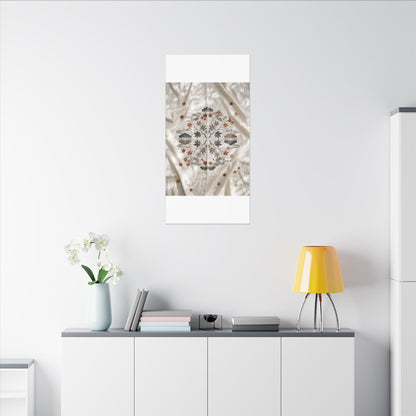 Elegant Silk Drape Canvas Art - Japanese Pattern Japandi
