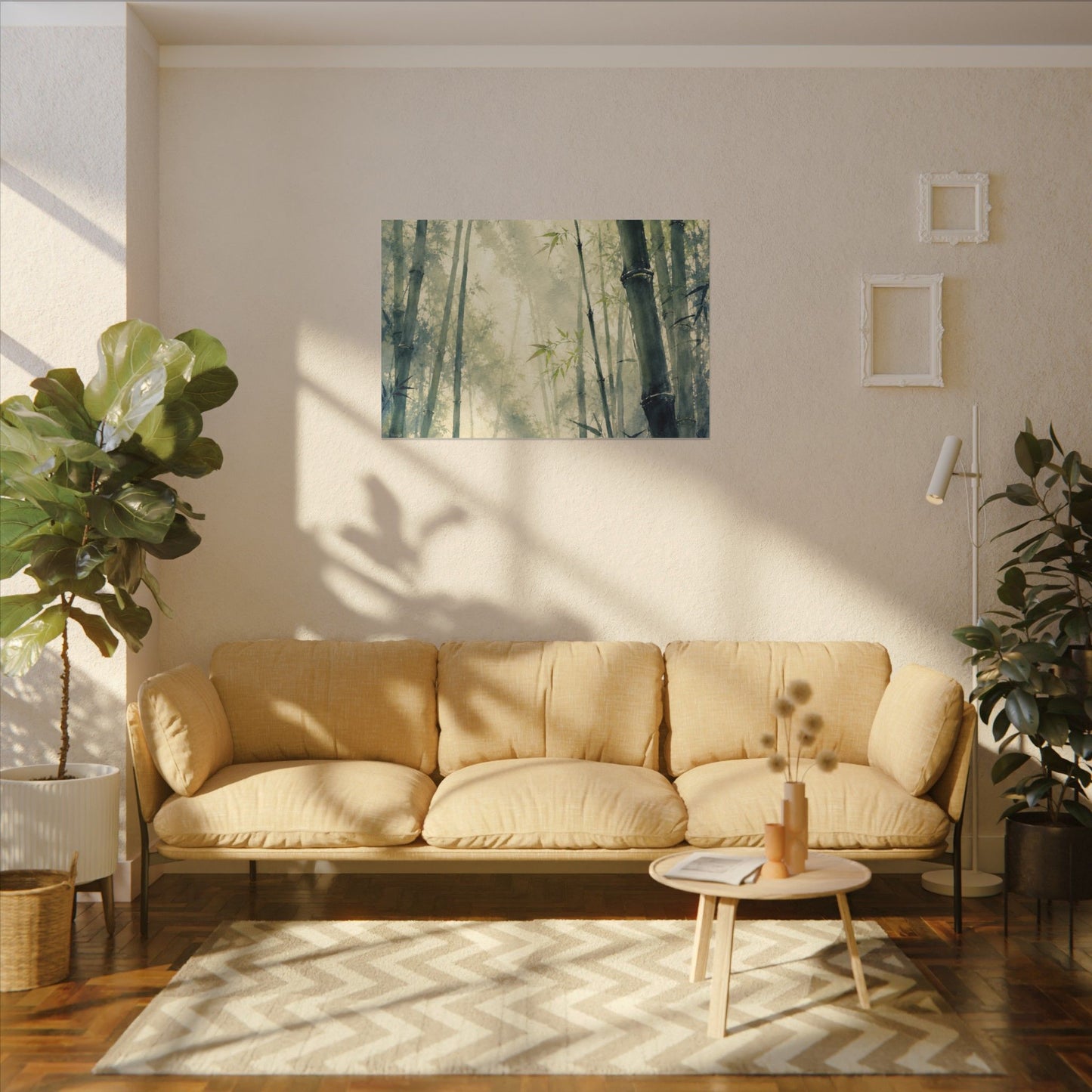 Bamboo Grove Spring Canvas Art | Zen Serene Design