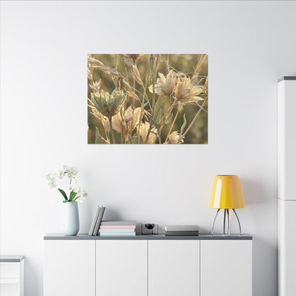 Summer Dried Flowers Minimal Line Canvas Art | Cozy Decor