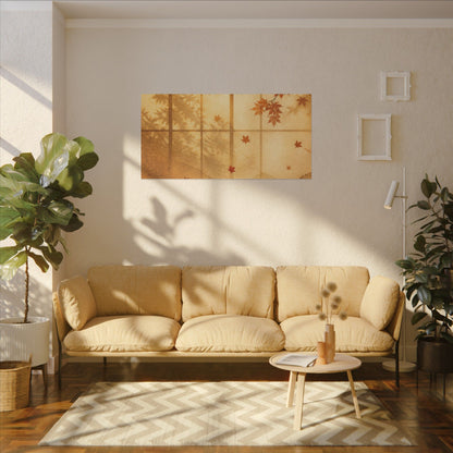 Shoji Screen Texture Canvas Art | Earthy Japandi Art