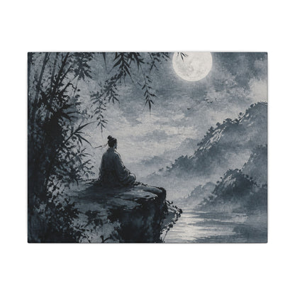 Ink Brushstroke Sumi E Canvas Art | Serene Zen Art