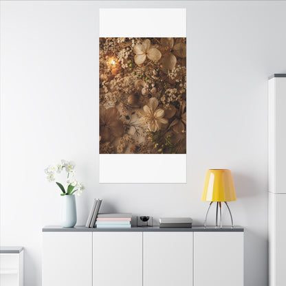 Spring Dried Flowers Japanese Pattern Canvas Art | Earthy Decor