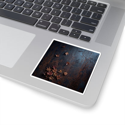 Rust Patina Shadow Zen Sticker | Sophisticated Dark Japandi Art