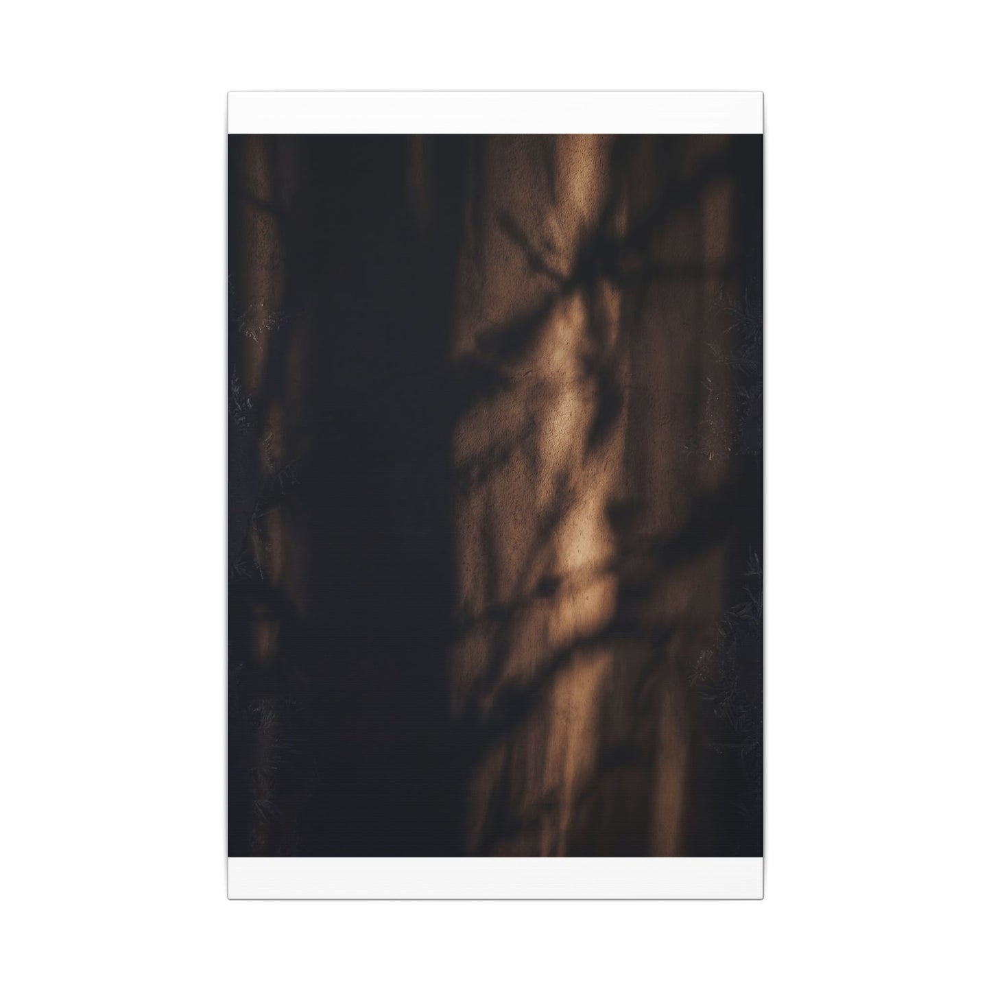 Winter Shadow Play Moody Minimal Canvas Art | Luxurious Decor