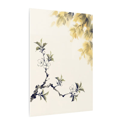 Kanso Cherry Blossom Canvas Art - Zen Sumi E