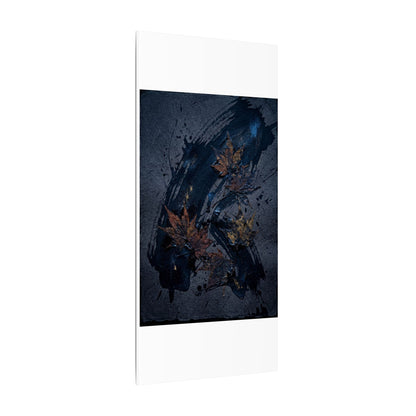 Sophisticated Ink Brushstroke Canvas Art - Dark Texture Dark Japandi