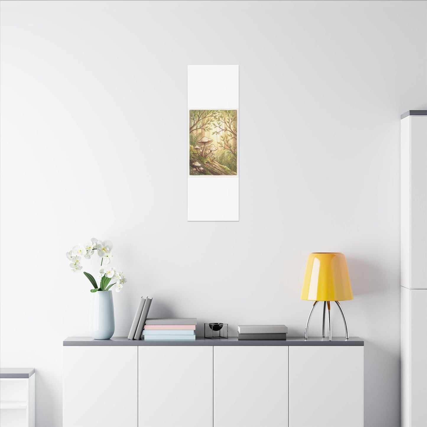 Spring Wild Mushrooms Mushroom Illustration Canvas Art | Cozy Decor