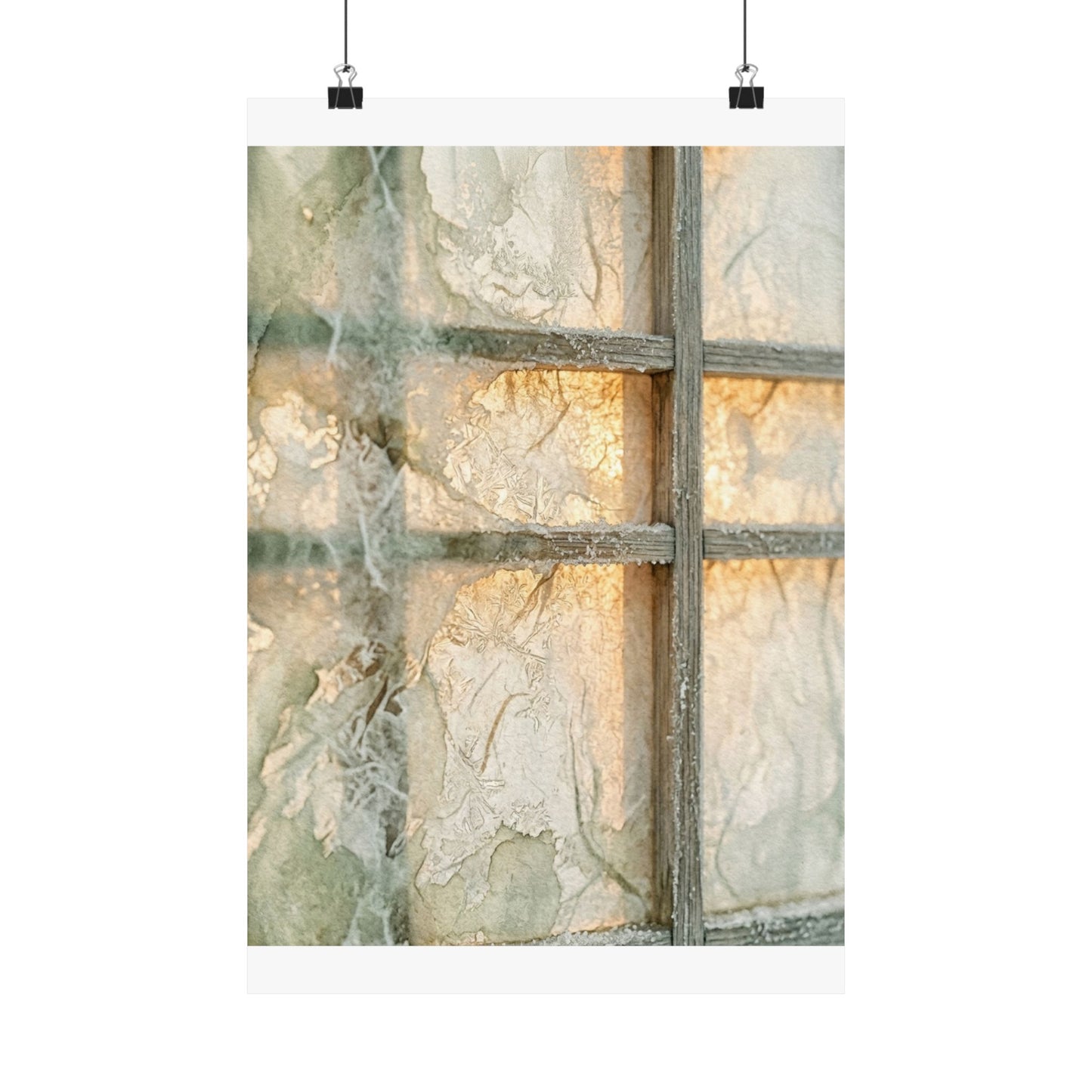 Golden Hour Shoji Screen Wall Art Print - Japandi Kanso Art Print