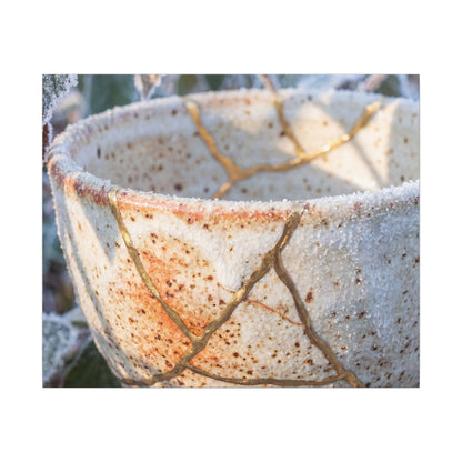 Resilient Ceramic Bowl Canvas Art - Gold Vein Kintsugi