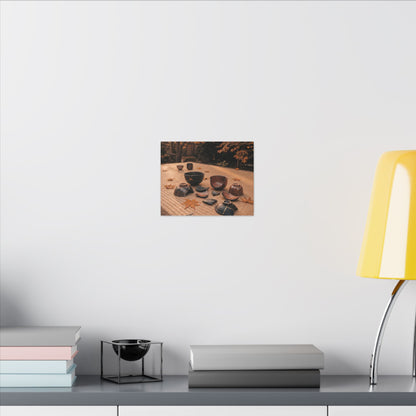 Golden Hour Tea Ceremony Canvas Art - Kintsugi Shibui