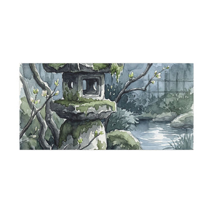 Moonlight Stone Lantern Canvas Art - Japandi Seijaku