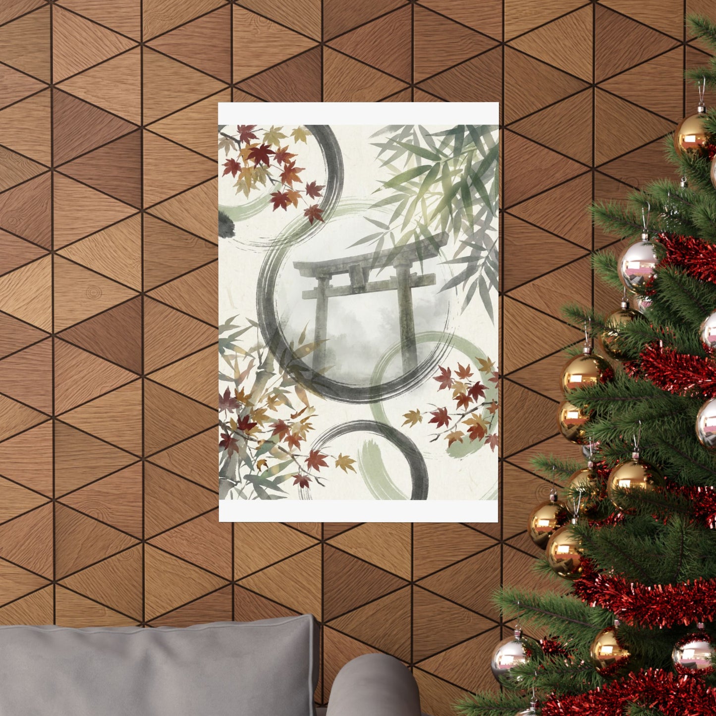 Peaceful Torii Gate Wall Art Print - Enso Zen