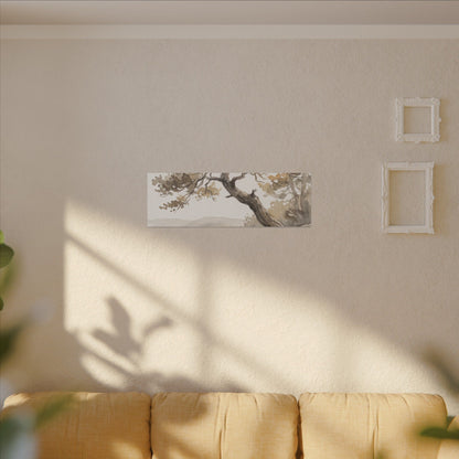 Pine Tree Watercolor Canvas Art | Elegant Japandi Art