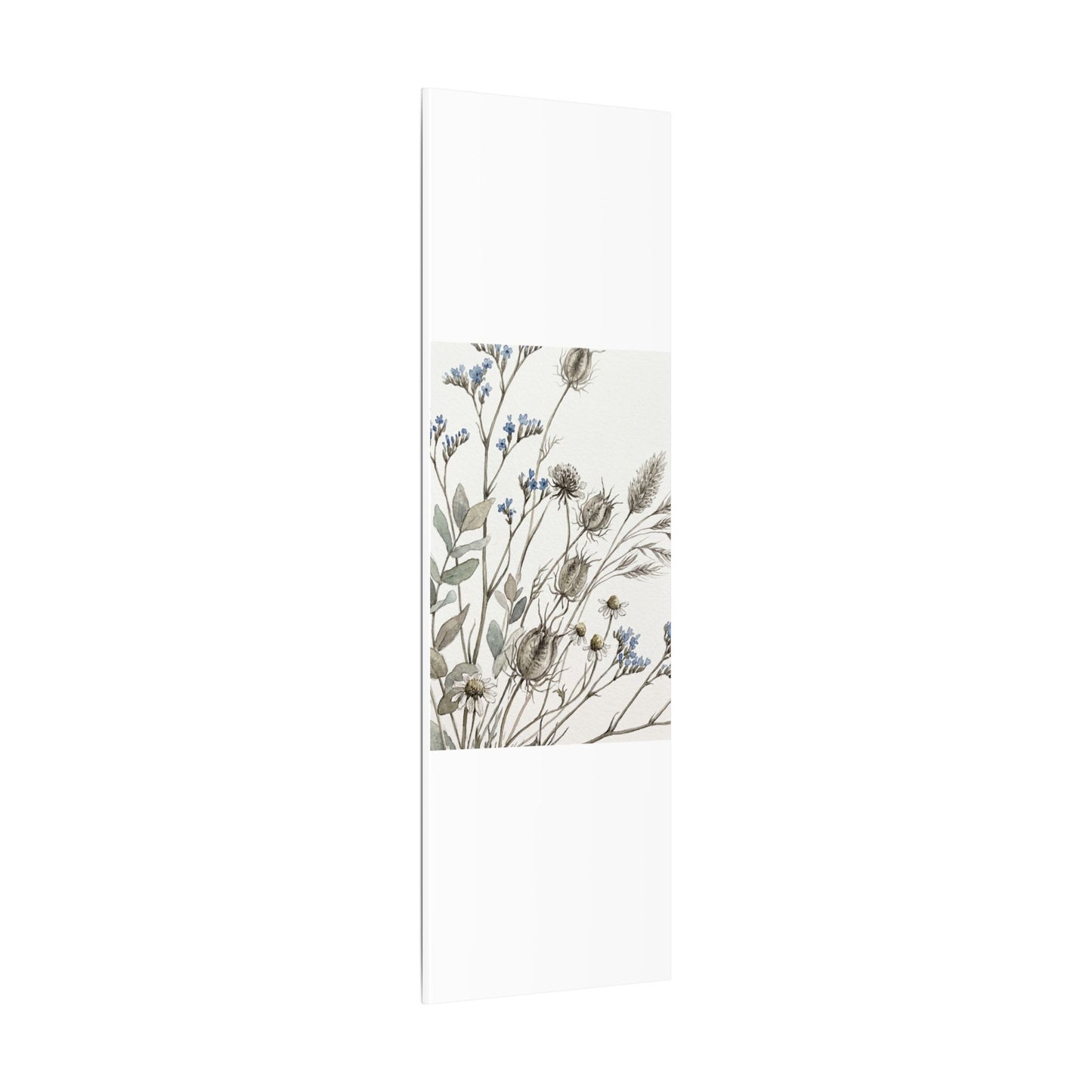Dried Flowers Canvas Art | Summer Japandi Watercolor Art