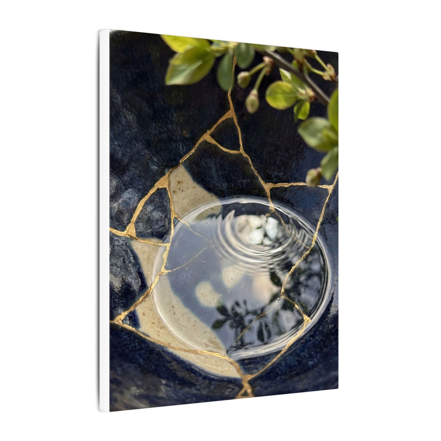 Water Ripple Spring Canvas Art | Kintsugi Beautiful Design