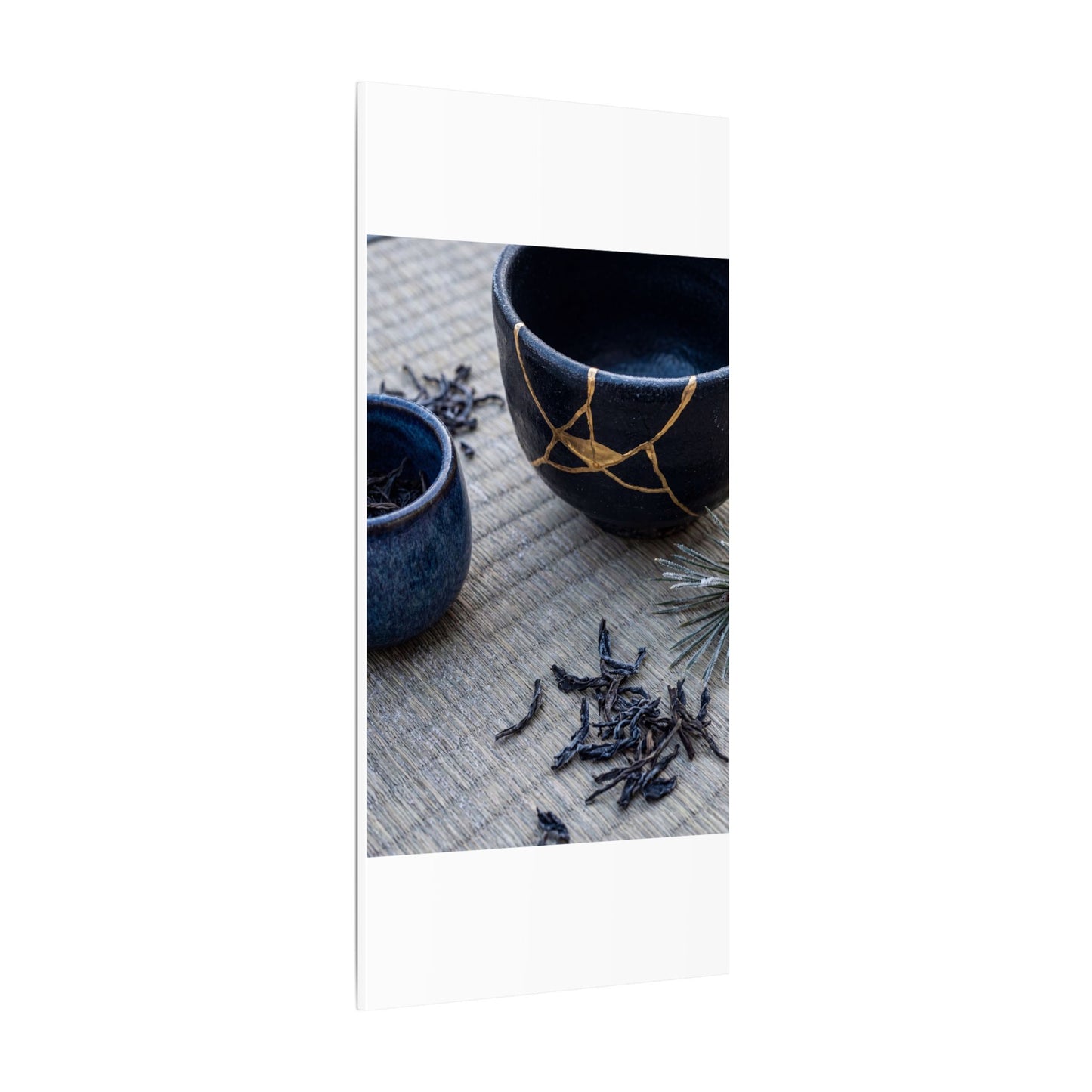Kintsugi Tea Ceremony in Overcast | Gold Vein Canvas Art