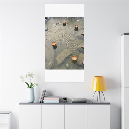 Water Ripple Canvas Art | Winter Japandi Japanese Pattern Art