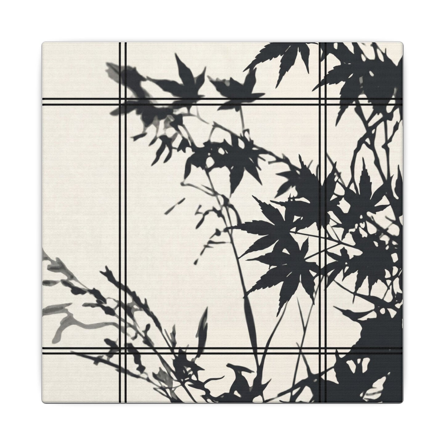 Shoji Screen Canvas Art | Summer Japandi Minimal Line Art
