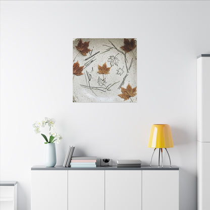 Ceramic Bowl Autumn Canvas Art | Japandi Elegant Design