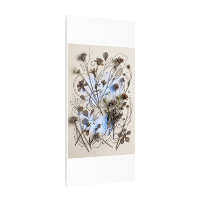 Dried Flowers Minimal Line Canvas Art | Elegant Japandi Art