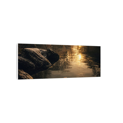Winter Koi Pond Shadow Zen Canvas Art | Bold Decor