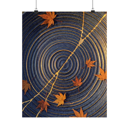 Datsuzoku Water Ripple Wall Art Print - Kintsugi Gold Repair Art Print