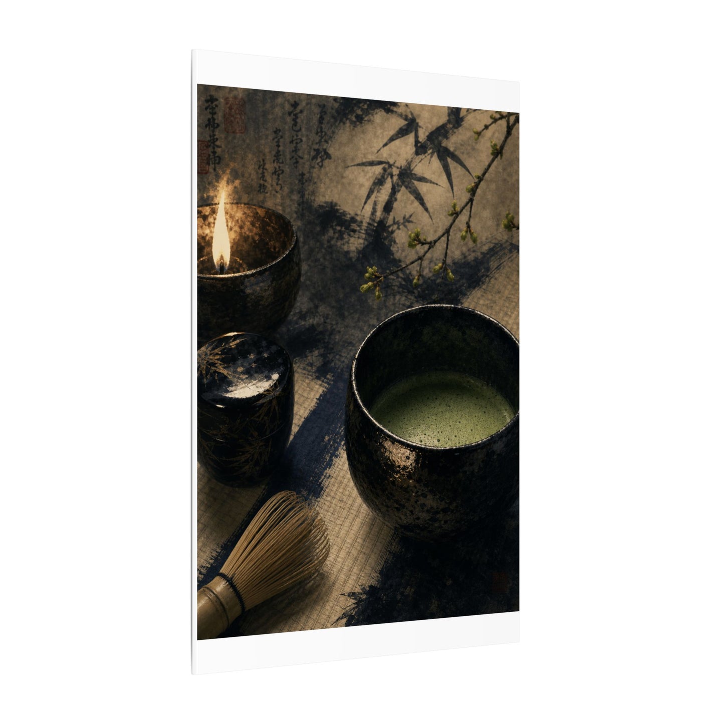 Ma Tea Ceremony Canvas Art - Zen Sumi E