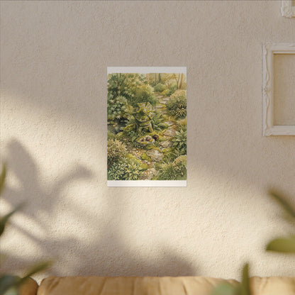 Datsuzoku Stone Lantern Canvas Art - Japandi Watercolor