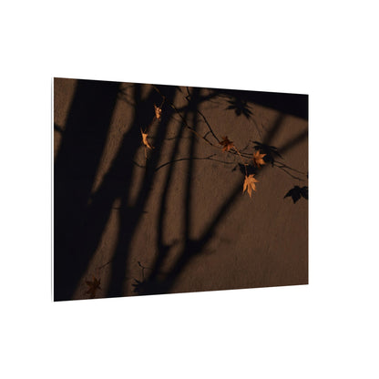 Shadow Play Autumn Canvas Art | Dark Japandi Luxurious Design