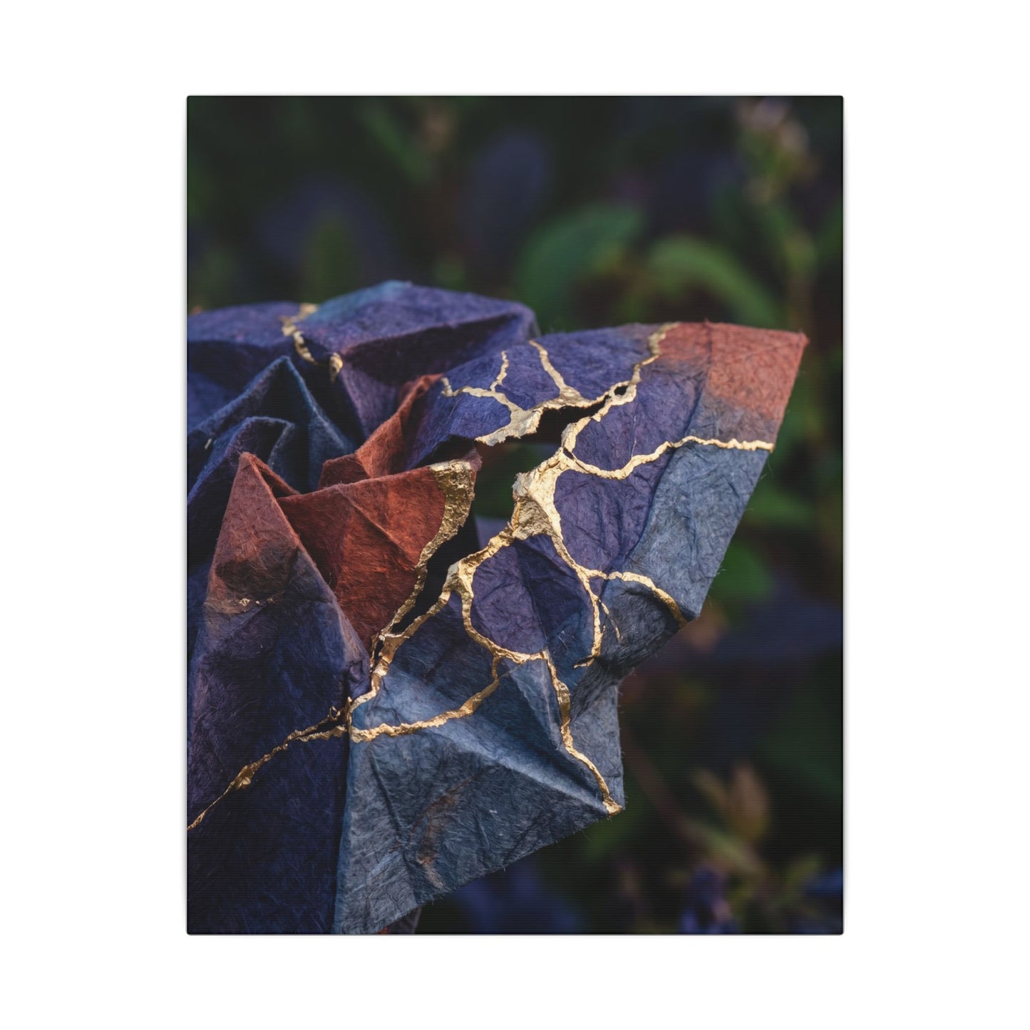 Philosophical Paper Fold Canvas Art - Gold Vein Kintsugi