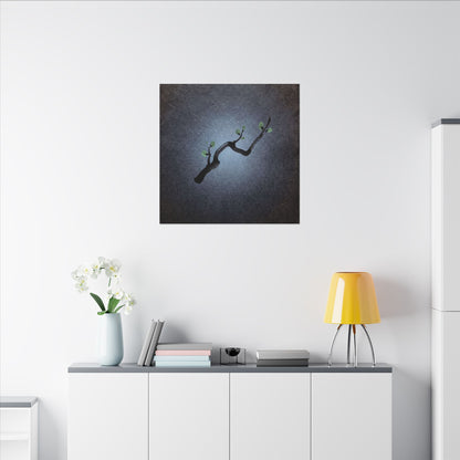 Ink Brushstroke Canvas Art | Spring Dark Japandi Moody Minimal Art