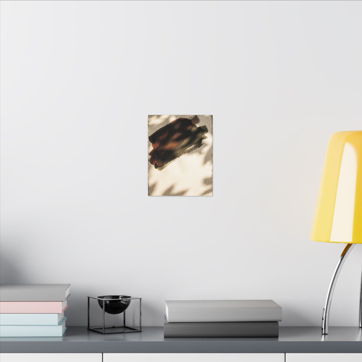 Ink Brushstroke Canvas Art | Summer Dark Japandi Moody Minimal Art